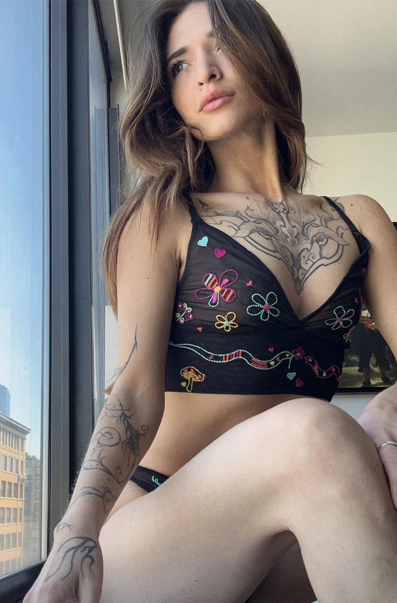 Love Me Tender Bralette - Black