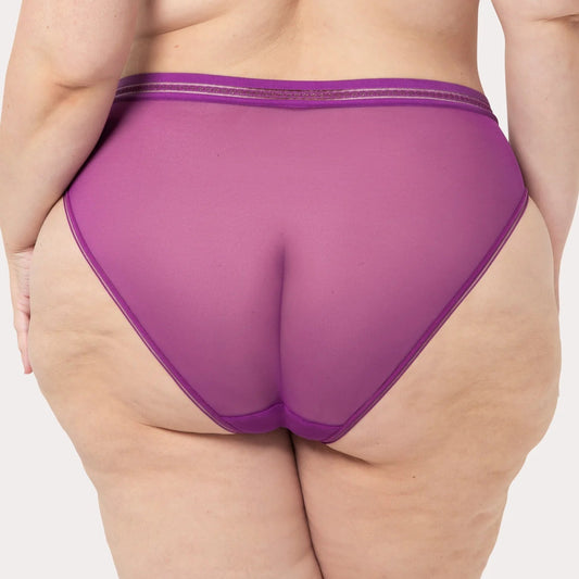 Purple underwear on a white background