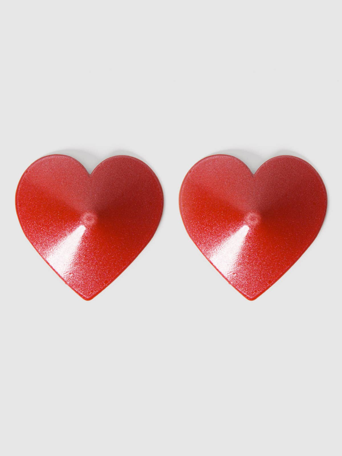 Metal Heart Pasties - Crimson Red