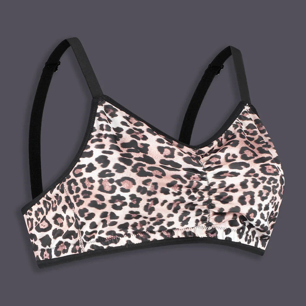 Bikini Bra Top - Black Leopard