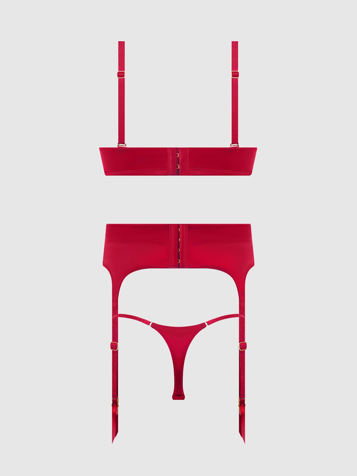Brigeta Satin Thong - Crimson Red