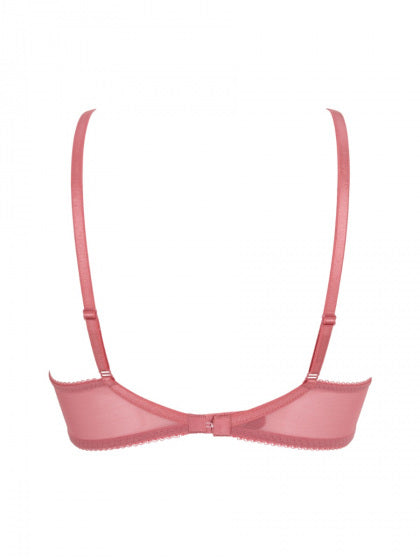 Superboost Lace Padded Plunge Bra - Mauve Pink