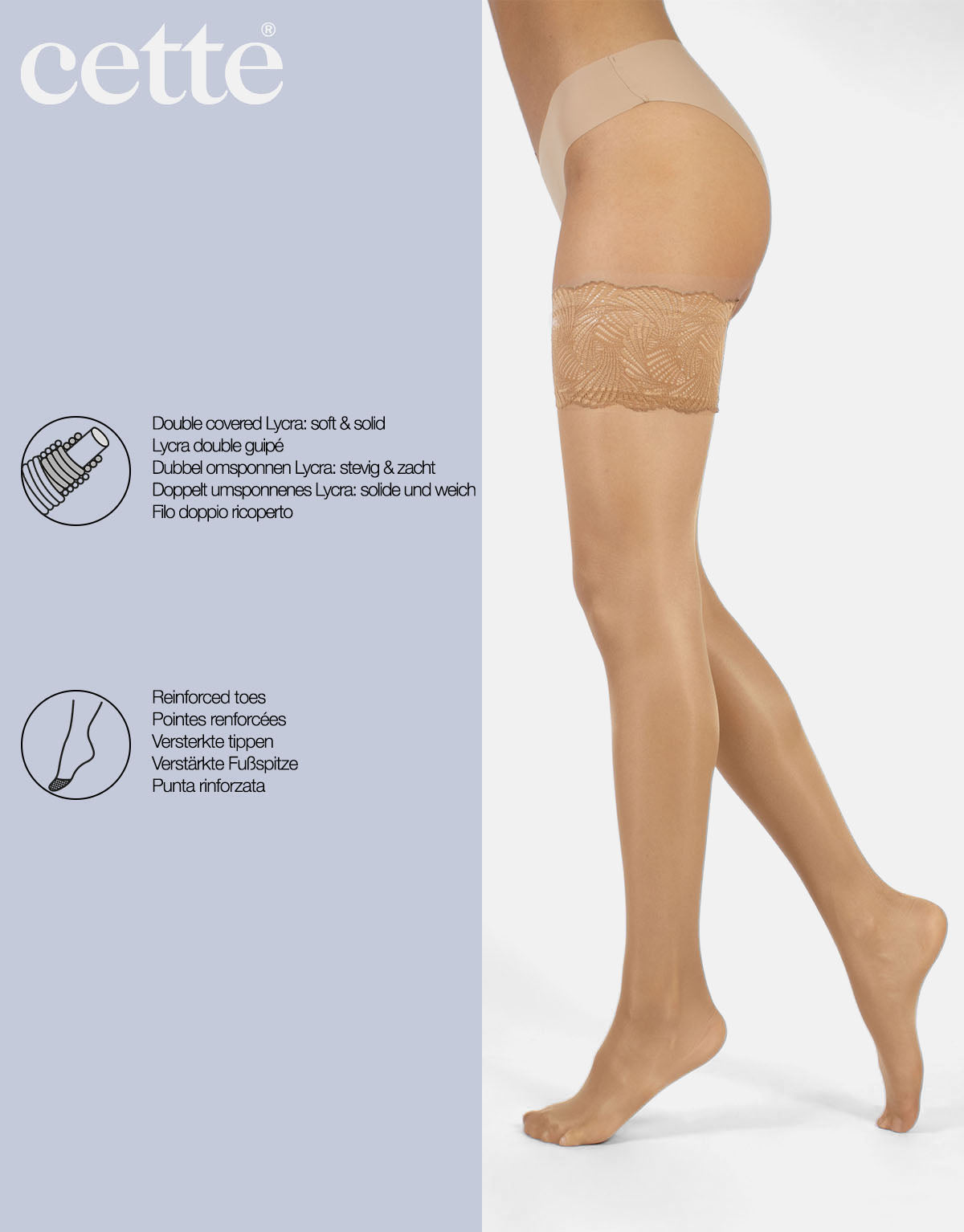 Versailles Sheer Hold Ups 20 Denier - Natural