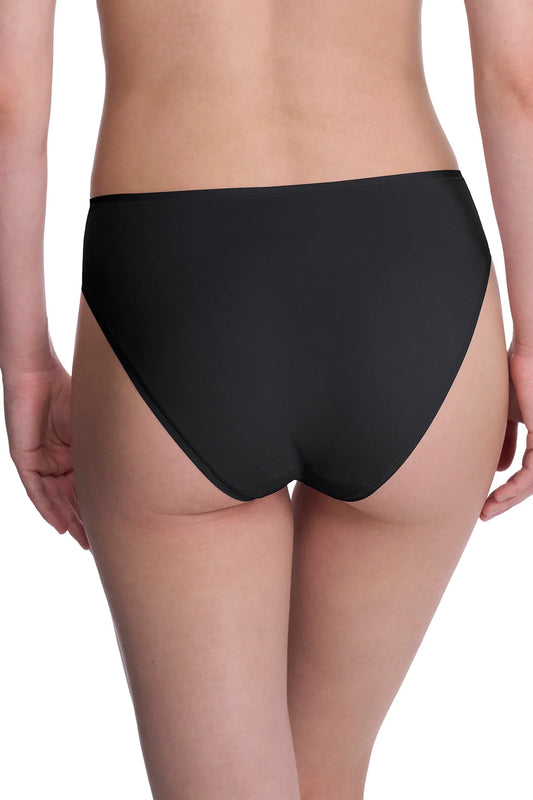Bliss Bare Cotton High Cut Brief - Black