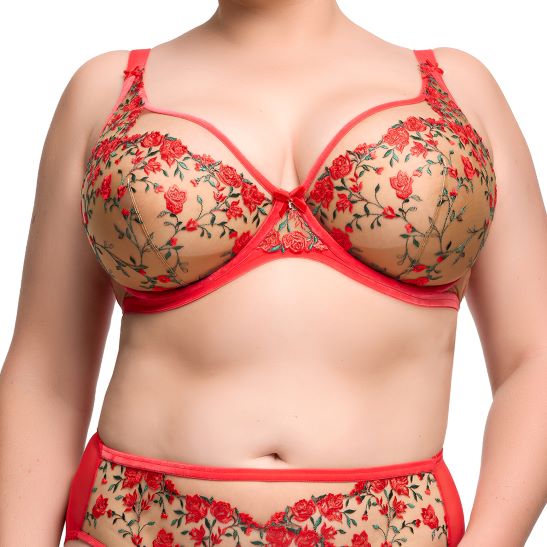 Rosewyn Full Figure Bra - Flame