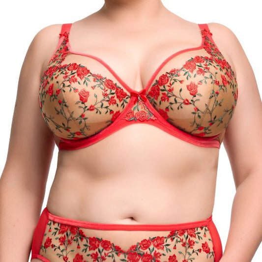 Rosewyn Full Figure Bra - Flame