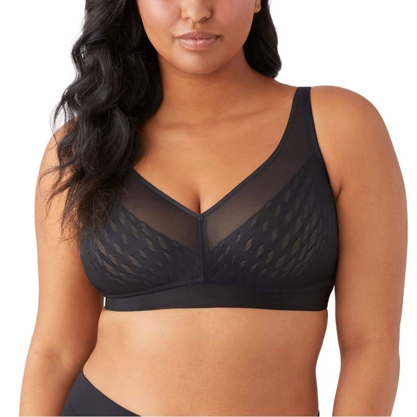 Elevated Allure Wire-Free Bra - Black