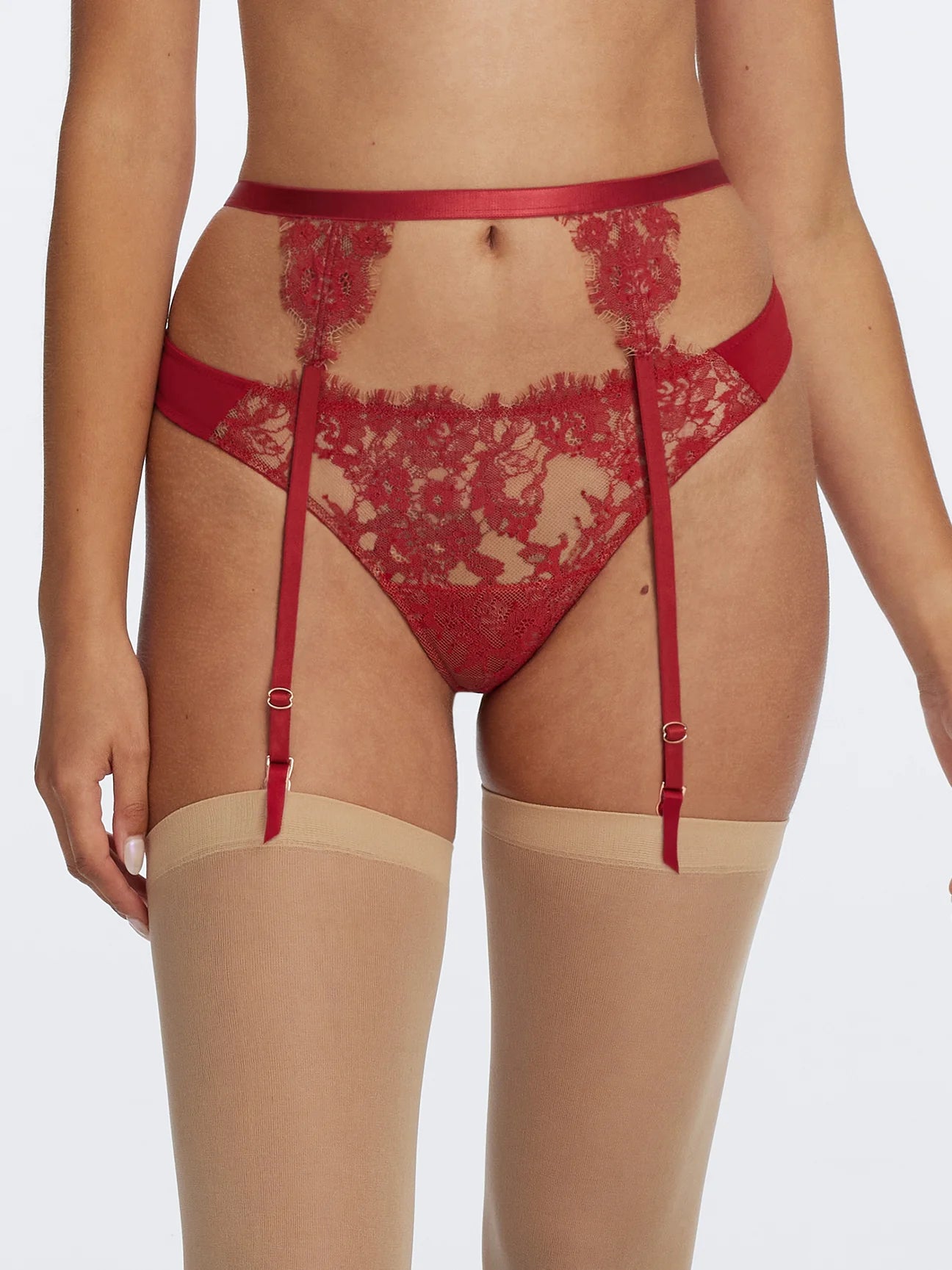 Skarlett Blue - Entice Garter Belt - Lipstick Red/Nylon The Rack Shack Skarlett Blue - Entice Garter Belt - Lipstick Red/Nylon The Rack Shack