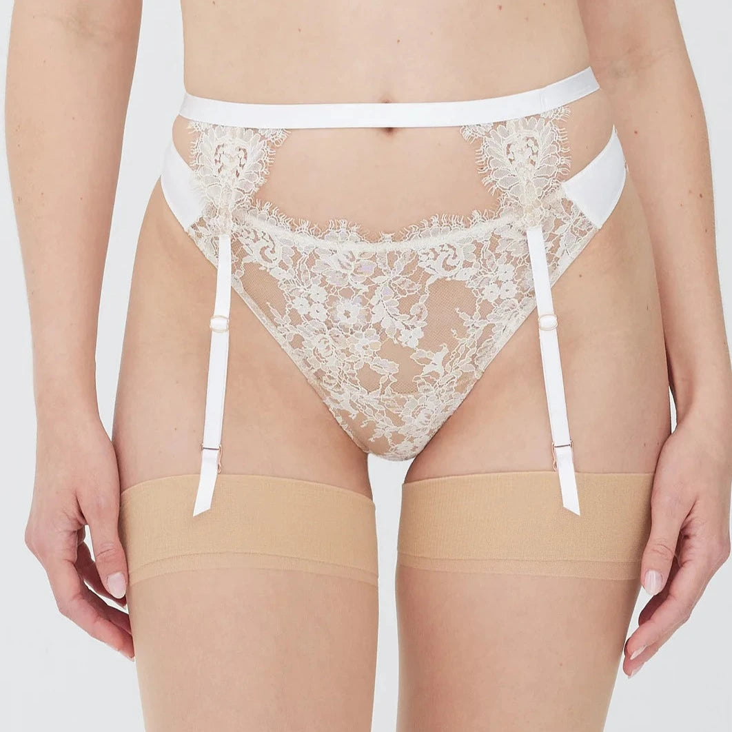 Skarlett Blue - Entice Garter Belt - White/Nylon The Rack Shack Skarlett Blue - Entice Garter Belt - White/Nylon The Rack Shack