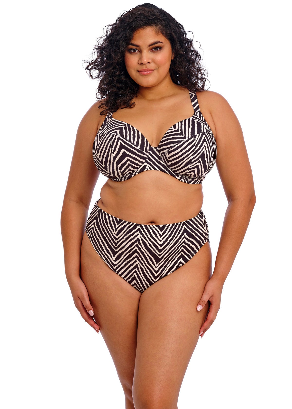 Fiji Falls Mid Rise Bikini Brief - Black