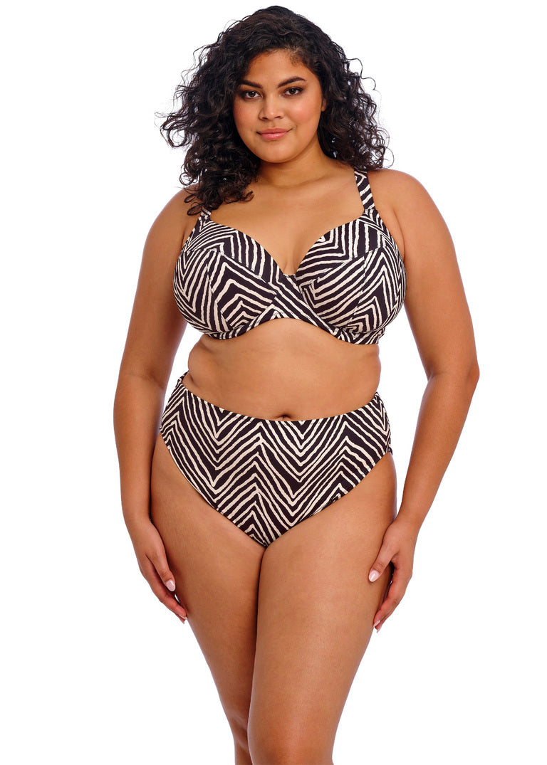 Fiji Falls Plunge Bikini Top - Black