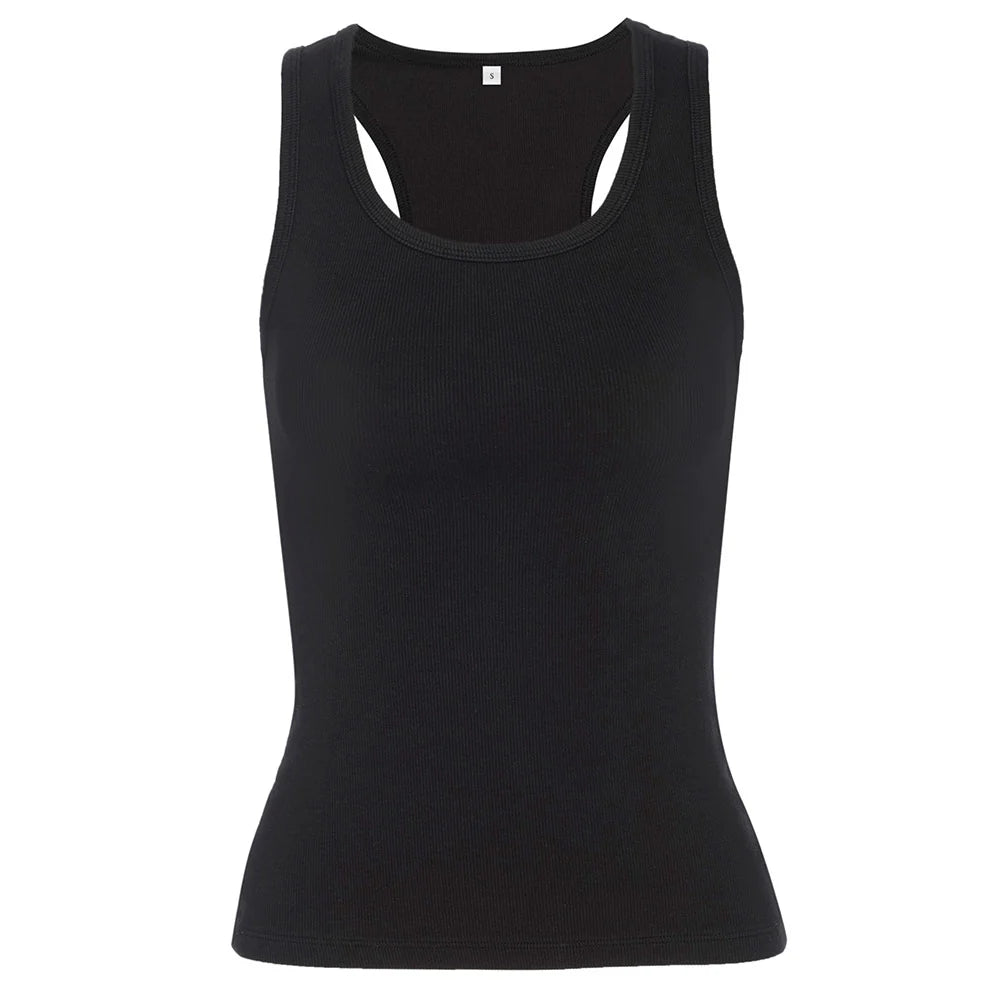 Bra30 Hipster Supportive Wireless Bra Tank Top - Black