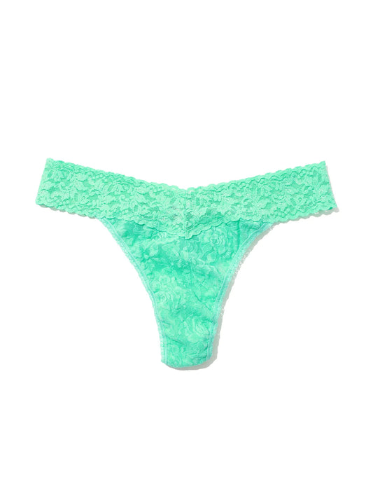 Signature Lace Original Rise Thong - Tulum Green