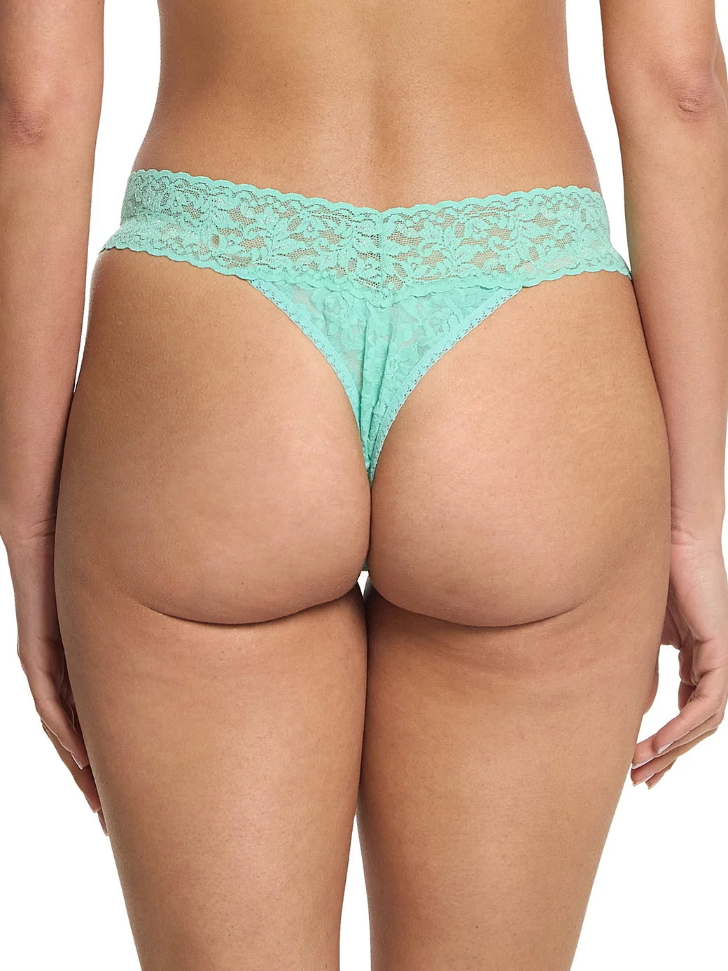 Signature Lace Original Rise Thong - Tulum Green