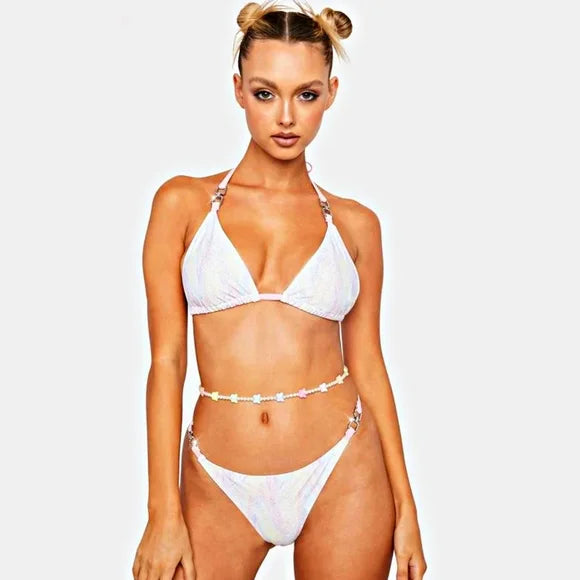 Hustler Rainbow Snake Bikini Top