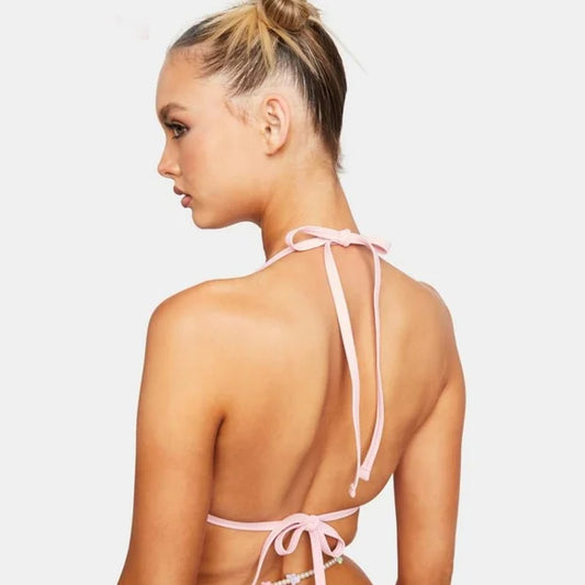 Hustler Rainbow Snake Bikini Top