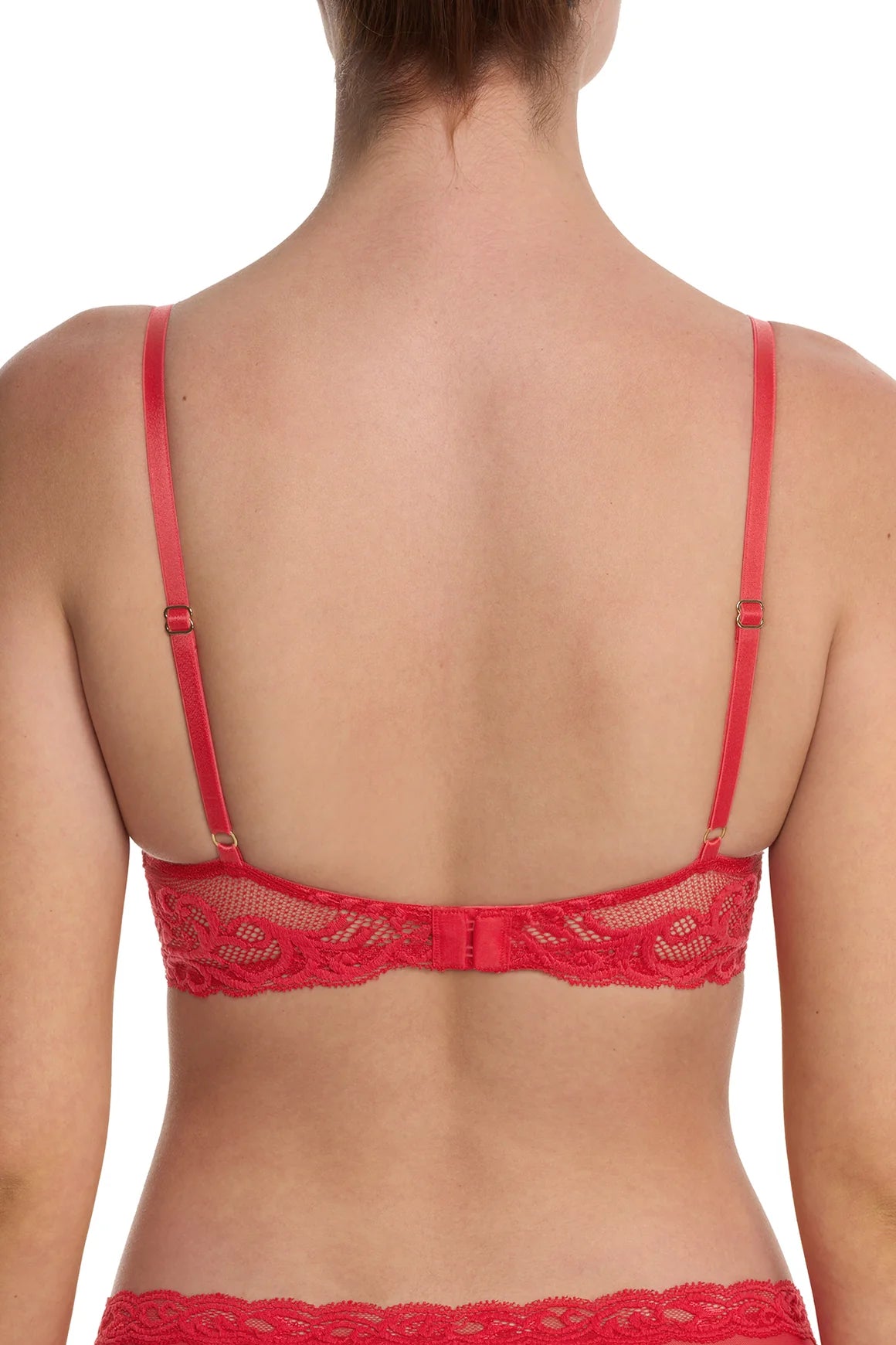 Feathers Plunge T-shirt Bra - Bonfire Red