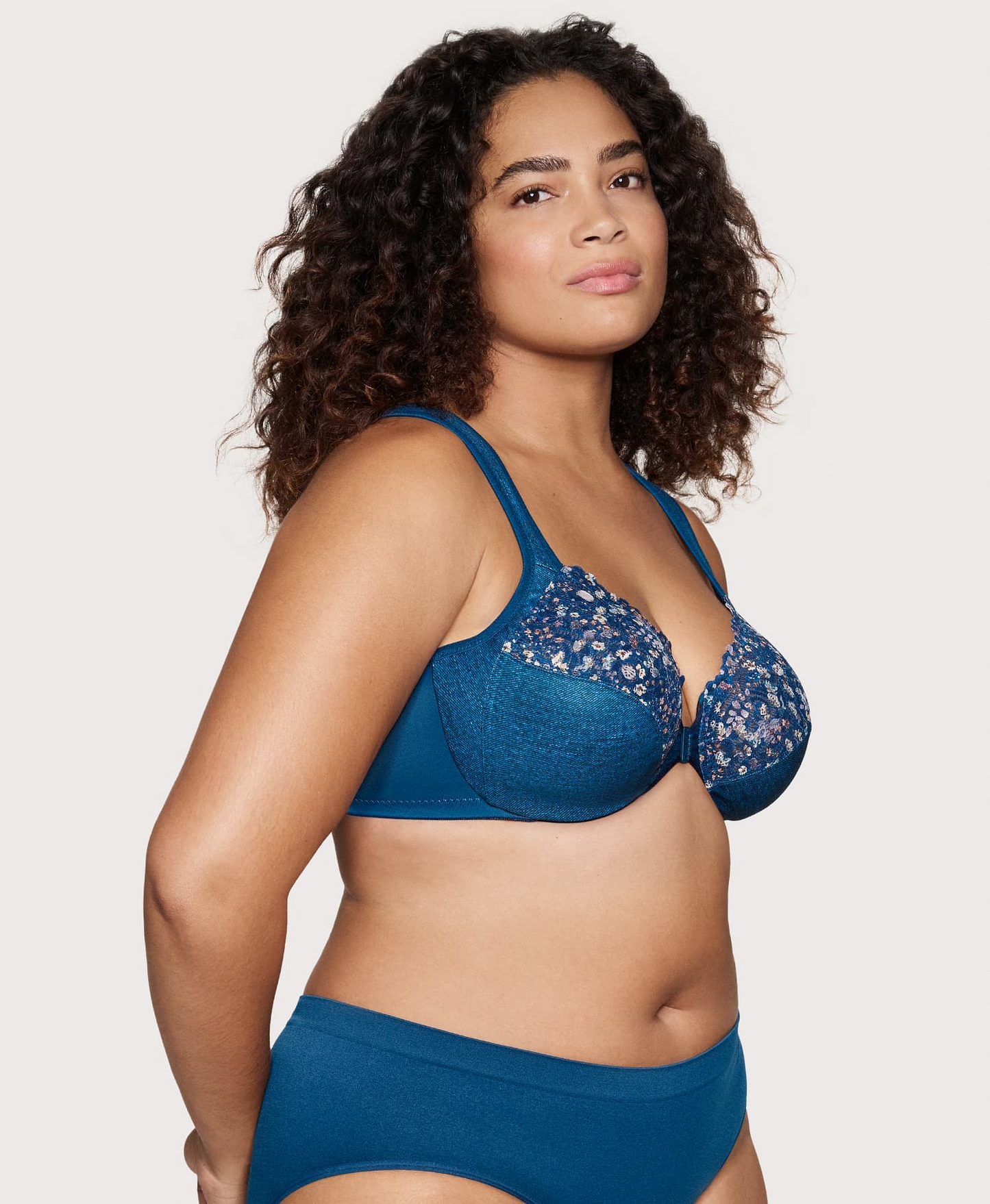Front-Closure WonderWire Bra - Dark Denim