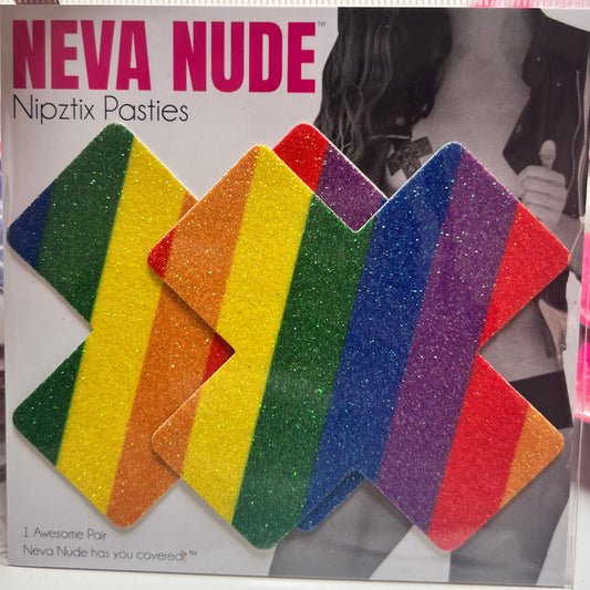 Orlando Pride Rainbow Glitter X Nipple Cover Pasties
