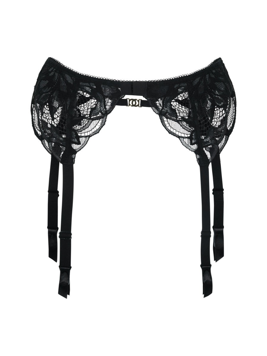 Lace Soiree Suspender - Black