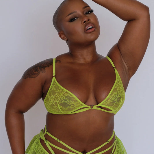 Hologram Bralette Electric - Acid Green
