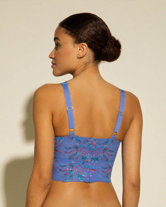 Paradiso Super Curvy Longline Bralette - Portofino Blue