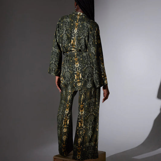 Arcana Sleep Pant - Forest Green/Gold