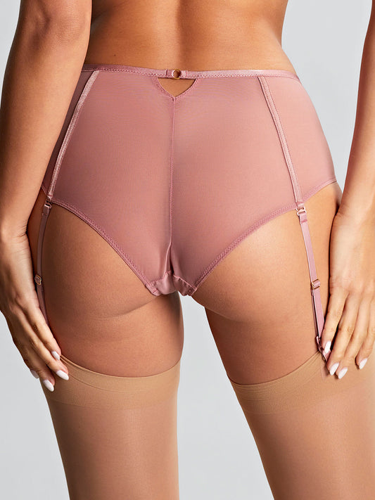 Rosa Suspender Brief - Rose Gold