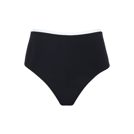 Ric Rac - High waist brief - Black and white