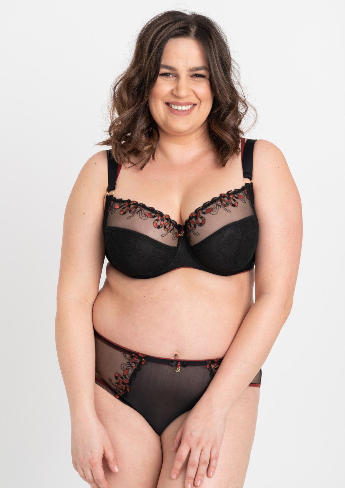 Samanta Fidi - brief - Black with snakes polish lingerie plus size