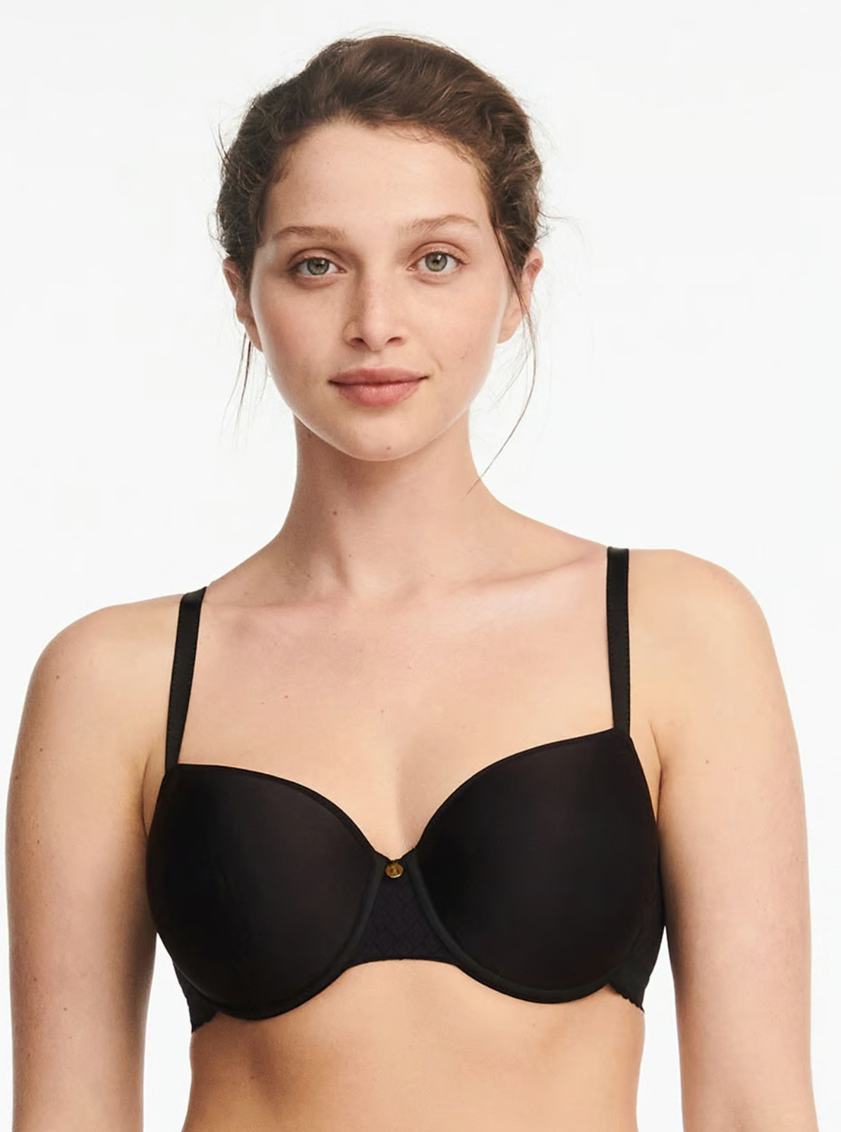 Chantelle Lucie Lace Comfort Demi Memory Foam Bra, Womens, 34D, Black Chantelle Lucie Lace Comfort Demi Memory Foam Bra, Womens, 34D, Black