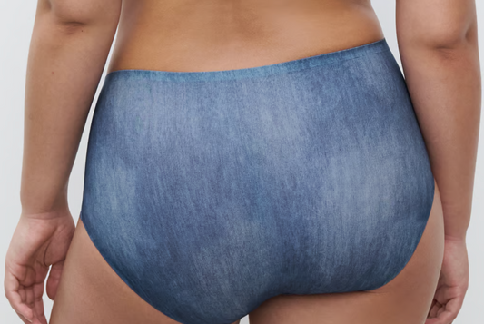 Soft Stretch High Waist Brief - Denim