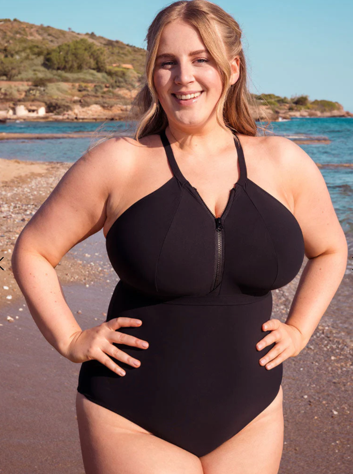 Zip Tide Non-Wired Multiway Swimsuit Black