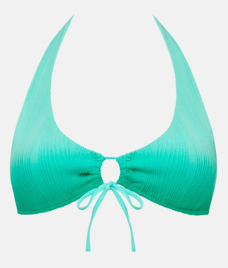 Flex Size Wireless Plunge Swim Top - Tie Dye - Lagoon Green