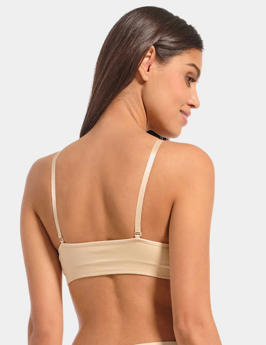 Comfort Bra with Spaghetti Straps - Latte