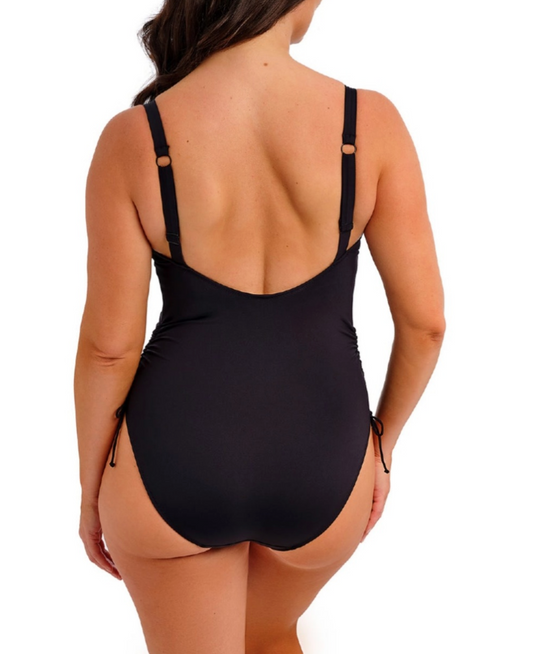 Merissa Non Wired Plunge Swimsuit - Black