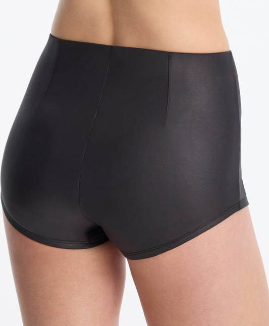 Late Night Faux Leather Hot Pant - Black