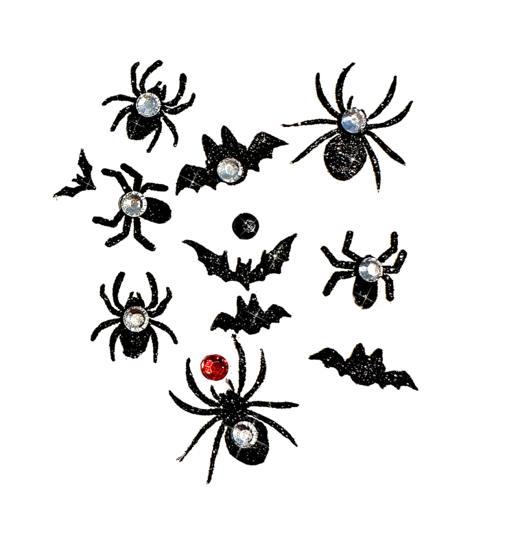 Morticia's Marvels Glitter Creepy Crawly Nail Stickers