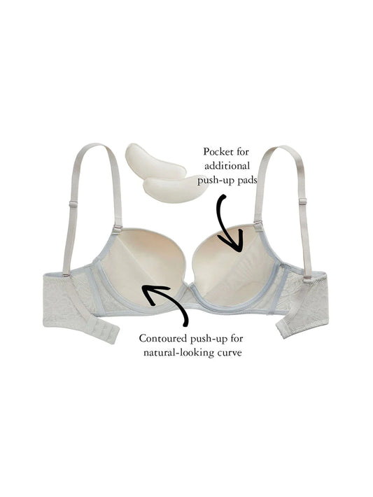 Jeanne Push-Up Bra - Glacier/Angora