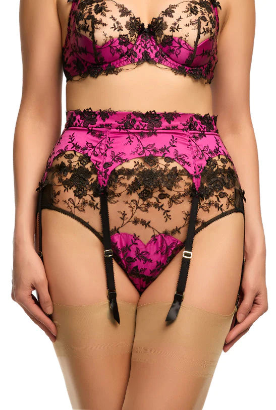 Dita Von Teese - Victresse Suspender - Black Fuchsia The Rack Shack Dita Von Teese - Victresse Suspender - Black Fuchsia The Rack Shack
