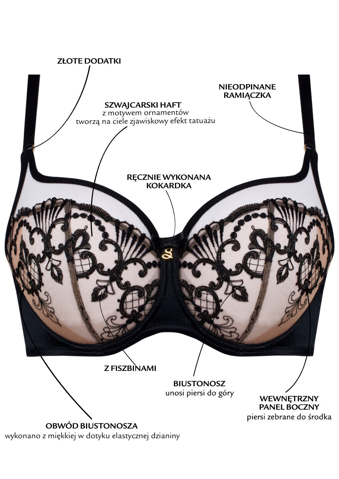 Samanta - Perla Soft Bra - Black