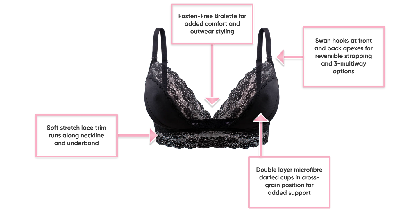 Twice the Fun Bralette - Black
