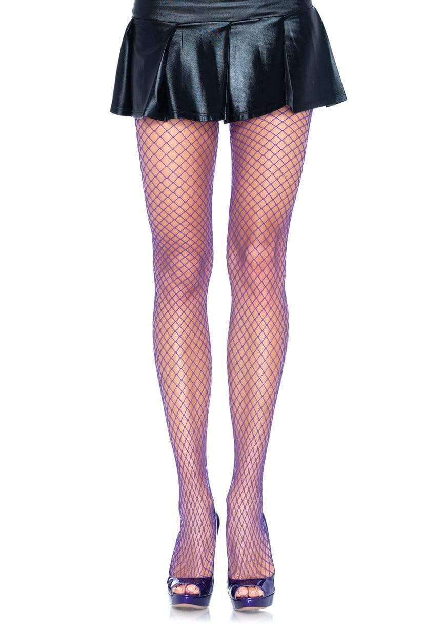 Spandex Industrial Net Tights - Purple