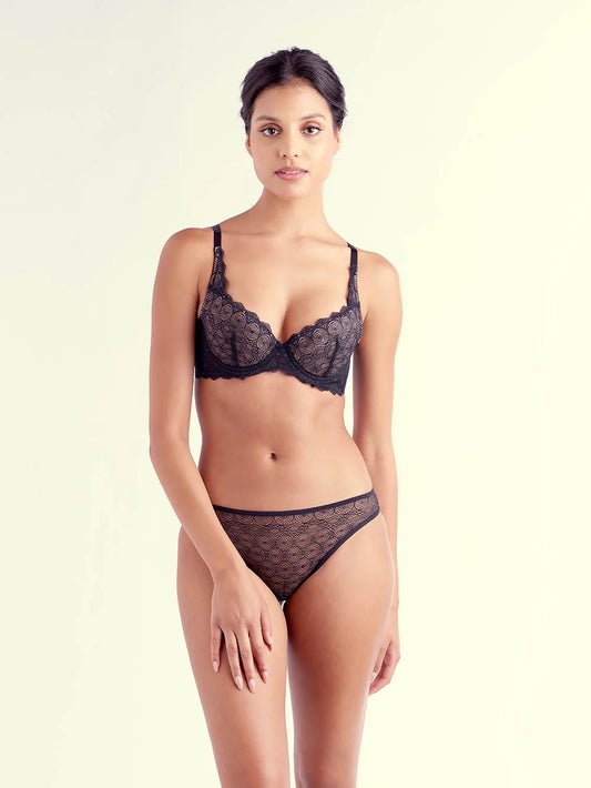 Naomi Push-Up Bra - Black/Beige