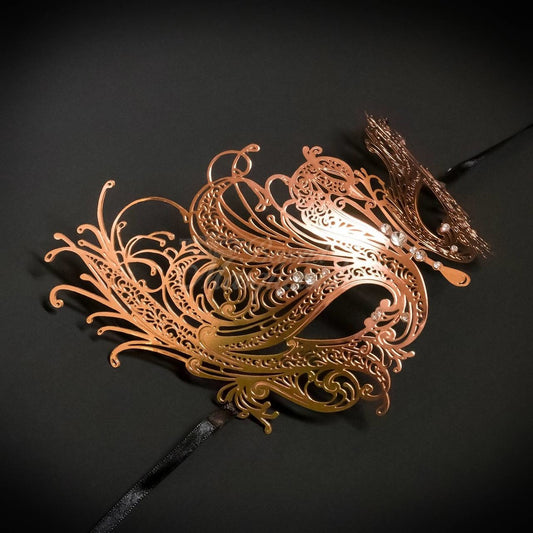 Rose Gold Masquerade Mask