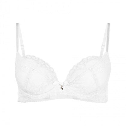 Superboost Lace Padded Plunge Bra - White