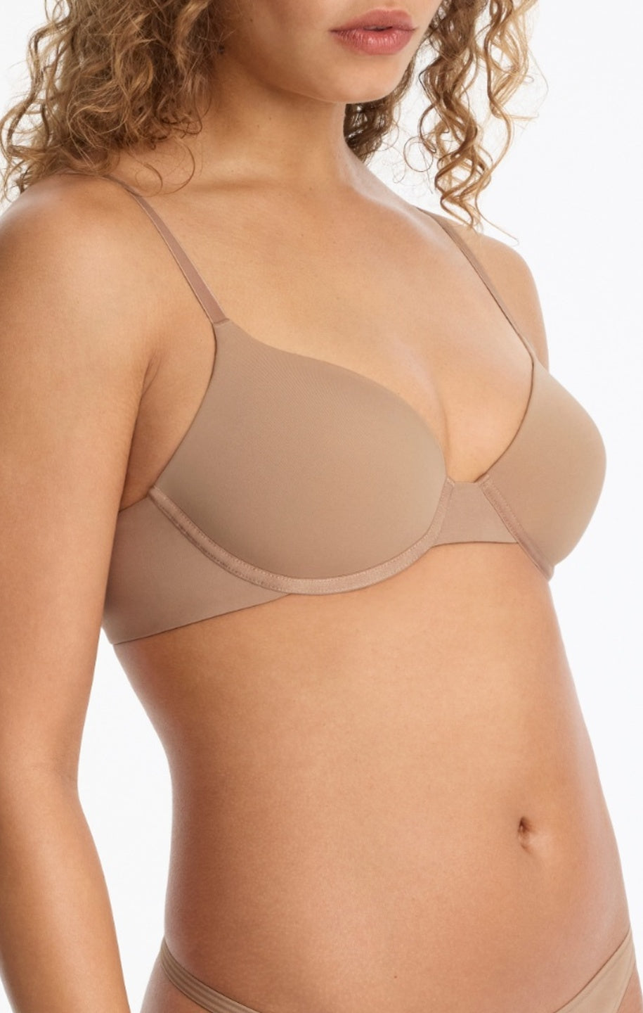 Insider Unlined Underwire T-shirt Bra - Cinnamon Sugar Brown