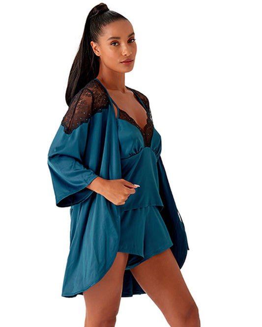 VIP Confession Robe - Black/Teal