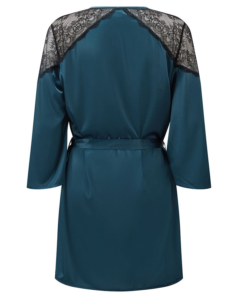 VIP Confession Robe - Black/Teal