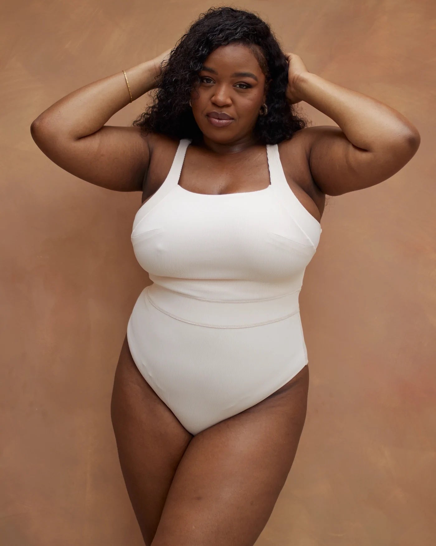 Jummai Ribbed Fuller Bust One-piece Swimsuit - Ivory – The Rack Shack